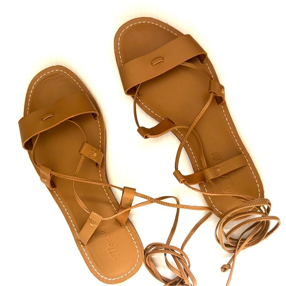 Madewell The Boardwalk Lace Up Sandal in Leather Size 7 - Picture 3 of 7